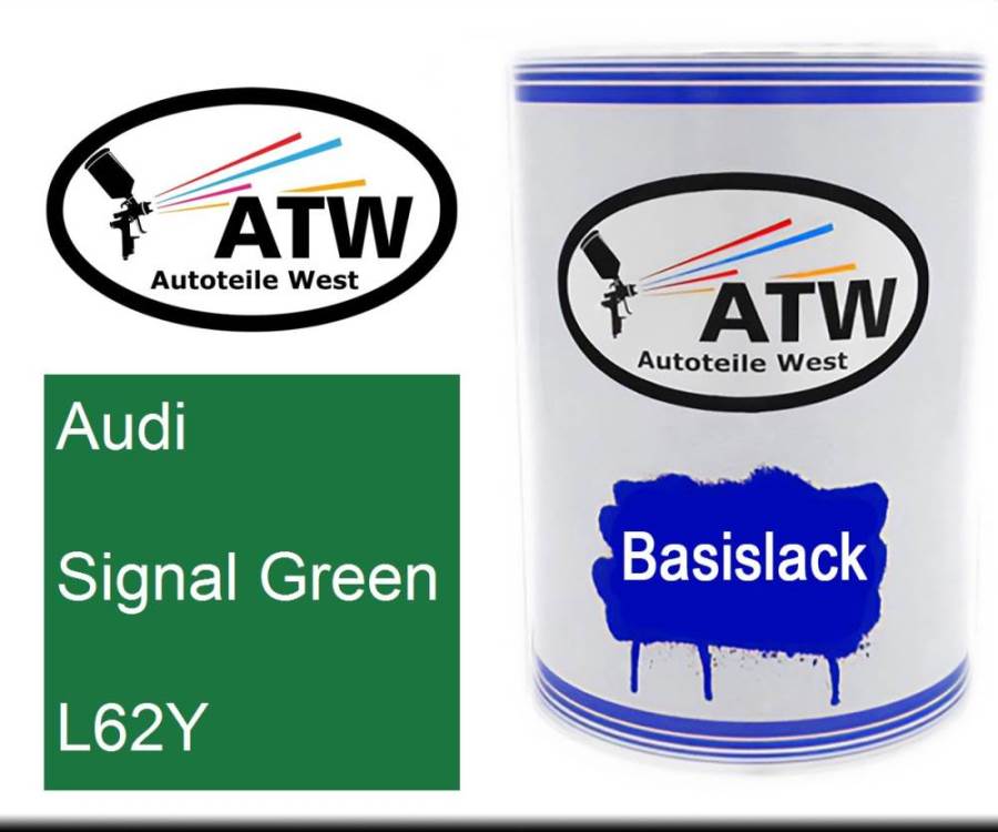 Audi, Signal Green, L62Y: 500ml Lackdose, von ATW Autoteile West.